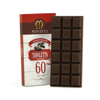 Dark chocolate bar with cocoa 0,6 with chilli pepper