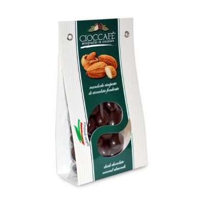 MANDORLA - Almond in dark chocolate. Bag of 125 g